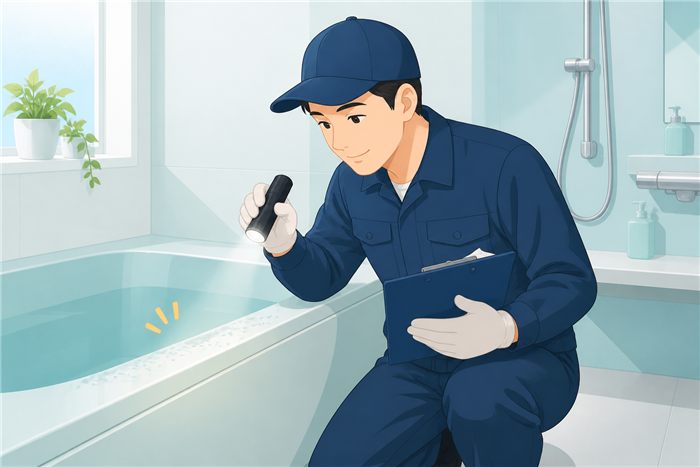 新築水回り設備の材質と状態を確認